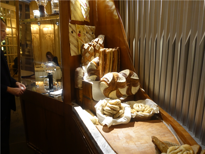 bread station in centre of room